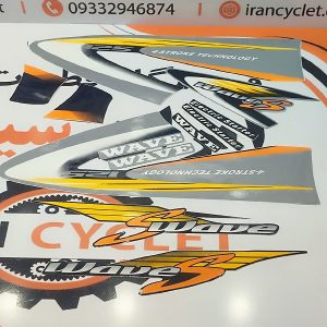 برچسب کامل موتور سیکلت طرح ویو مشکی (برند ویو)